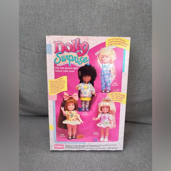 Vtg 1987 Playskool Dolly Surprise Holly Growing Hair Doll Toy New in Package - Picture 3 of 7